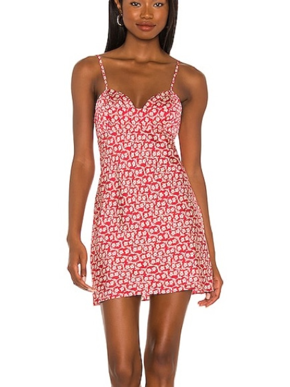 Free People Intimately On Our Radar Slip Dress Red Floral